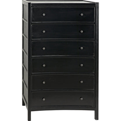 Hampton Tall Boy by Noir. Made from mahogany in a transitional style.