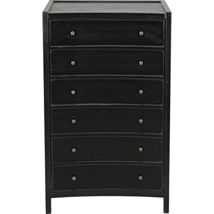 Hampton Tall Boy by Noir. Made from mahogany in a transitional style.