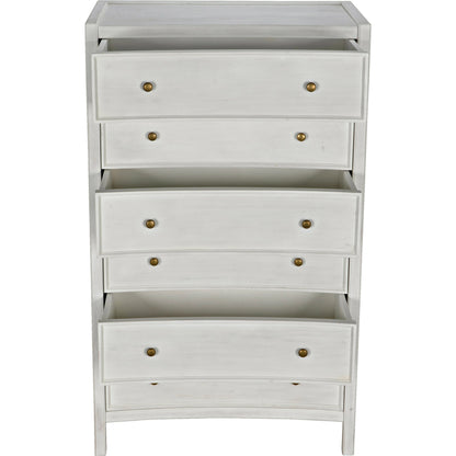 Hampton Tall Boy by Noir. Made from mahogany in a transitional style.