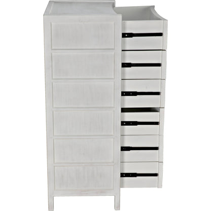 Hampton Tall Boy by Noir. Made from mahogany in a transitional style.