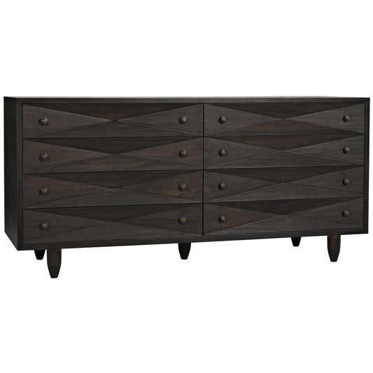 Diamond Double Chest by Noir in ebony walnut. Made from walnut in a eclectic & global style.