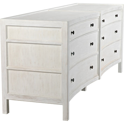Hampton Dresser by Noir. Made from mahogany in a cottage & farmhouse style.