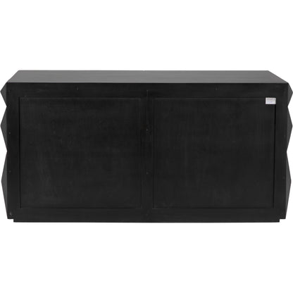 Allegra Dresser by Noir in hand rubbed black. Made from mahogany with brass pulls in a eclectic & global style.