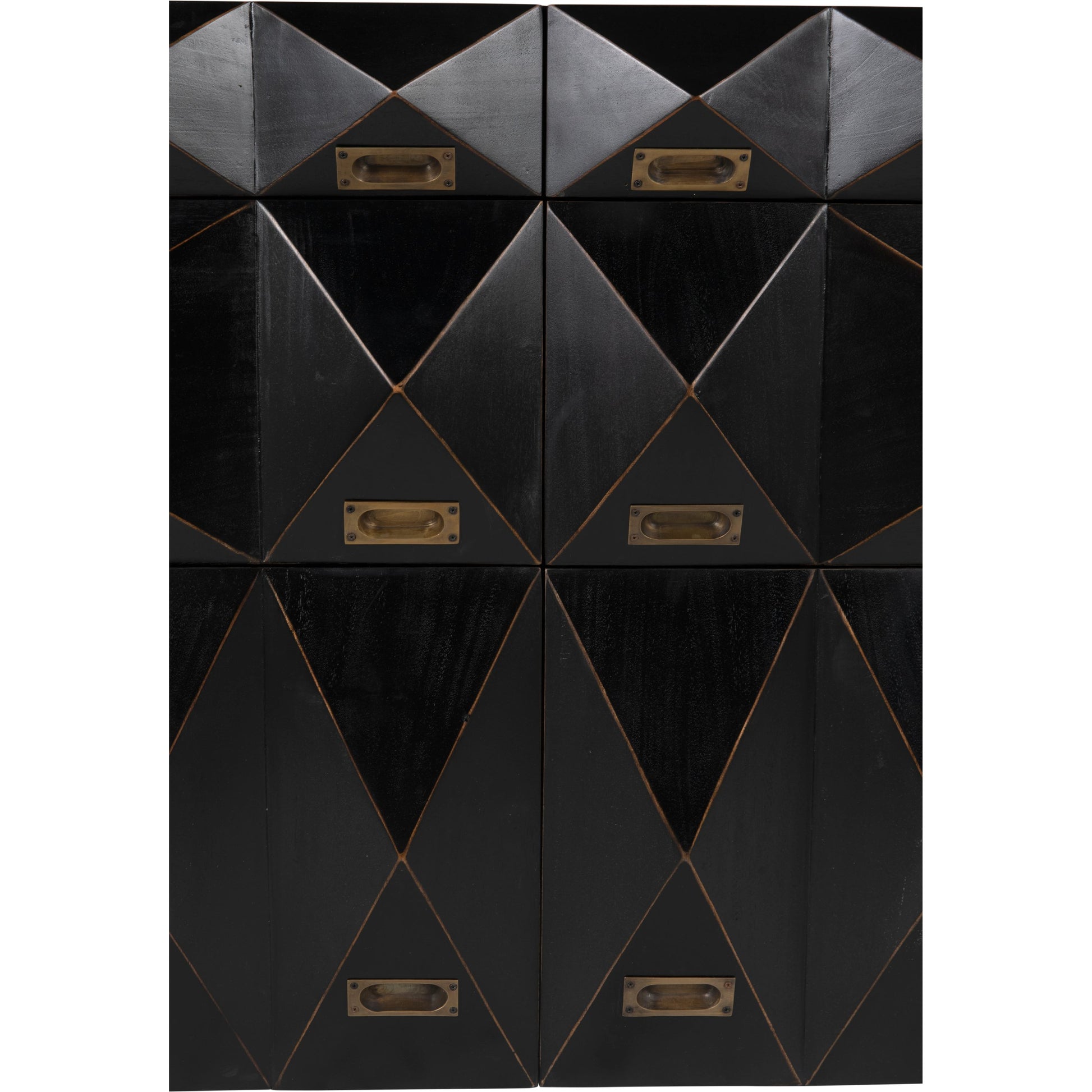 Allegra Dresser by Noir in hand rubbed black. Made from mahogany with brass pulls in a eclectic & global style.