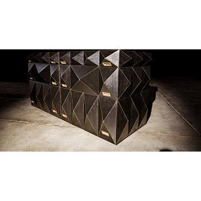 Allegra Dresser by Noir in hand rubbed black. Made from mahogany with brass pulls in a eclectic & global style.