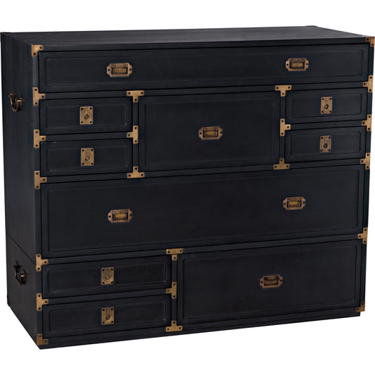 001 SI-1956833 | Additional Silo | Charles Chest by Noir in pale. Made from mahogany with brass handles in a transitional style.