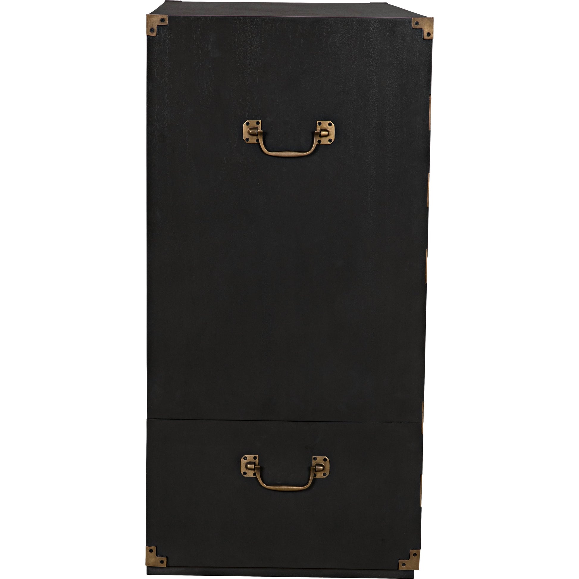 Charles Chest by Noir in pale. Made from mahogany with brass handles in a transitional style.