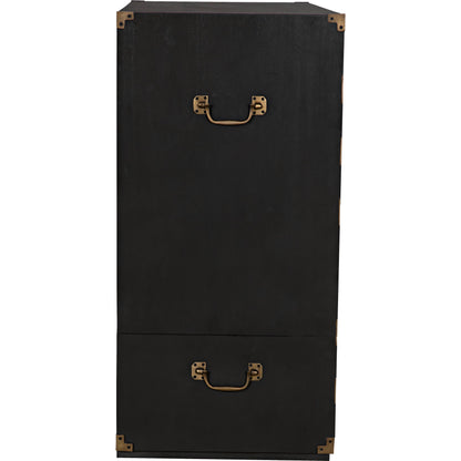 Charles Chest by Noir in pale. Made from mahogany with brass handles in a transitional style.