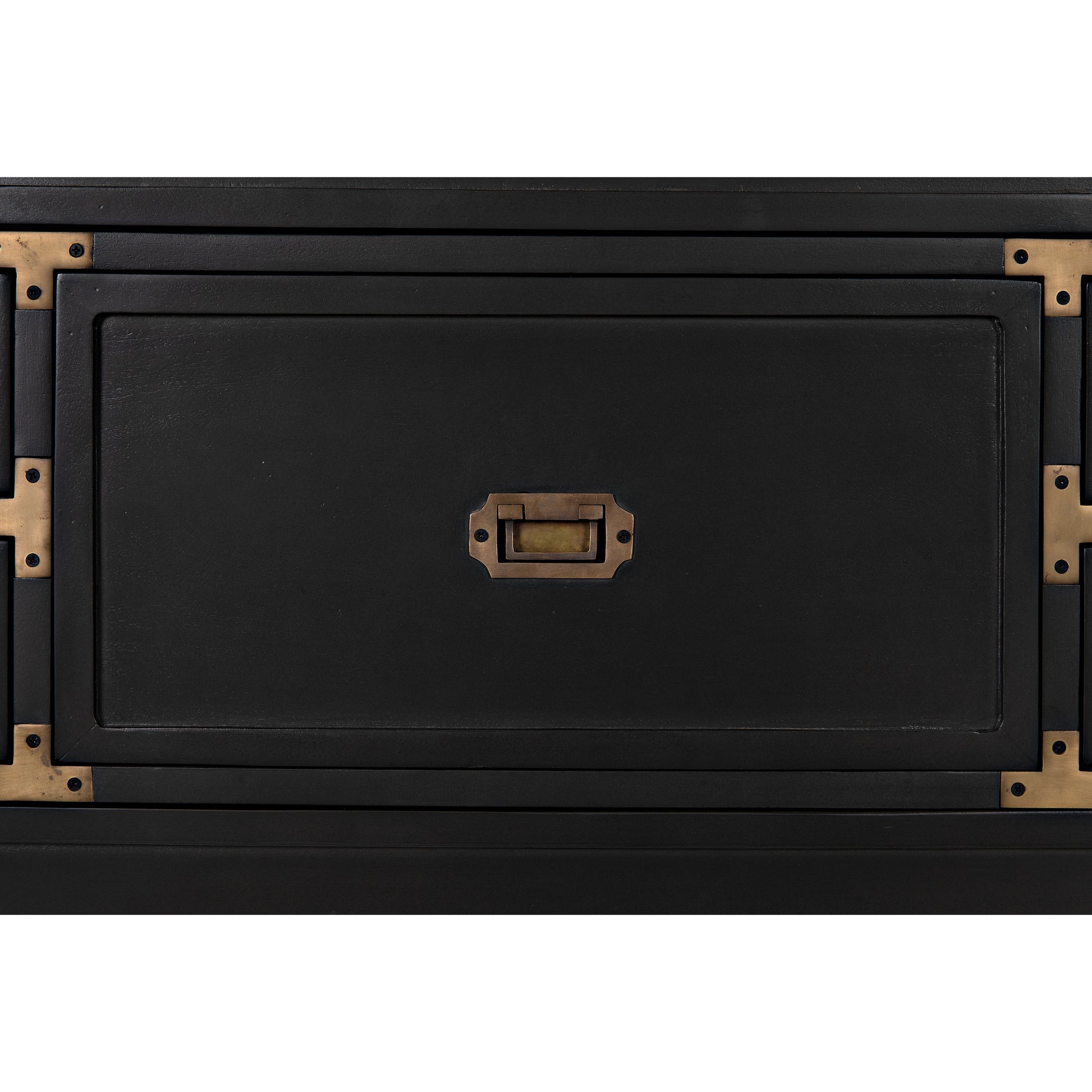 Charles Chest by Noir in pale. Made from mahogany with brass handles in a transitional style.