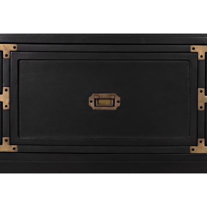 Charles Chest by Noir in pale. Made from mahogany with brass handles in a transitional style.