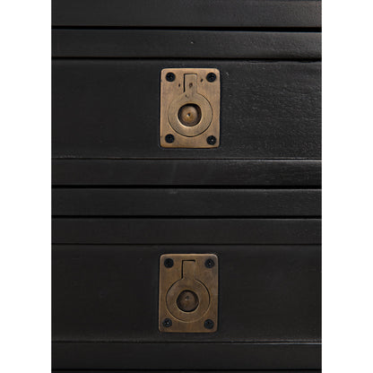 Charles Chest by Noir in pale. Made from mahogany with brass handles in a transitional style.