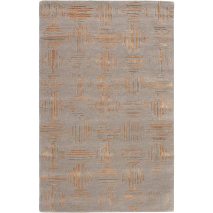 Banister Rug by Jaipur Living in gray, gold. Made from 77% wool 23% viscose in a unique style.