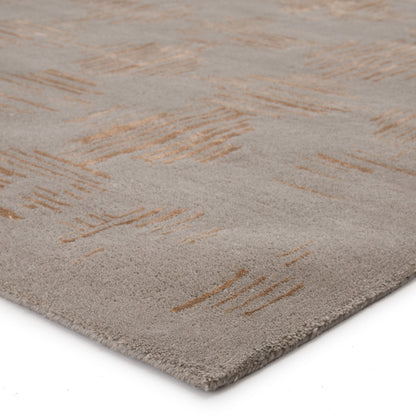 Banister Rug by Jaipur Living in gray, gold. Made from 77% wool 23% viscose in a unique style.