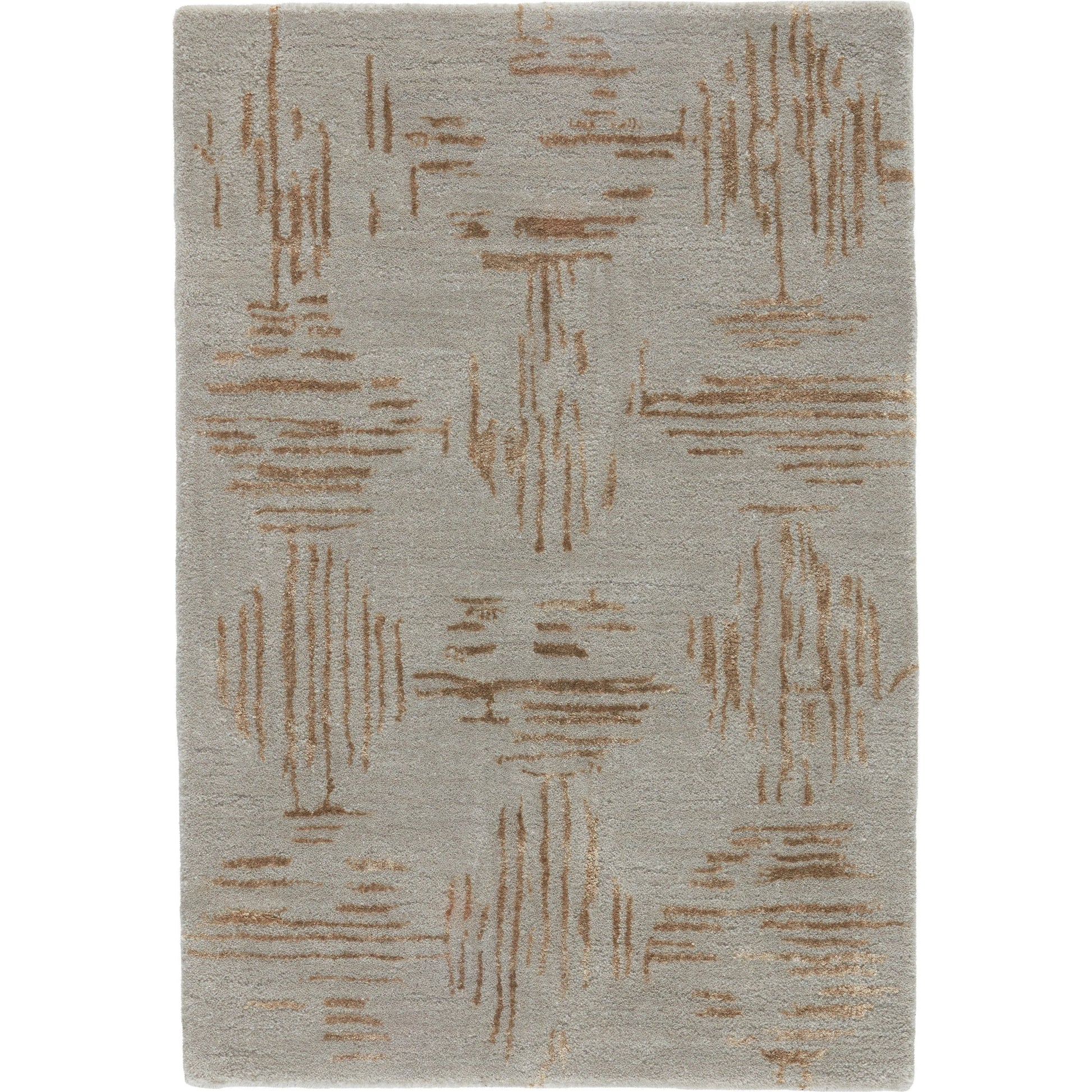 Banister Rug by Jaipur Living in gray, gold. Made from 77% wool 23% viscose in a unique style.