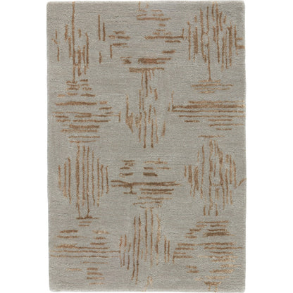 Banister Rug by Jaipur Living in gray, gold. Made from 77% wool 23% viscose in a unique style.