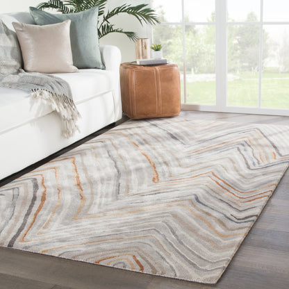 Sadie Rug by Jaipur Living in orange, gray. Made from 51% wool, 49% viscose in a unique style.