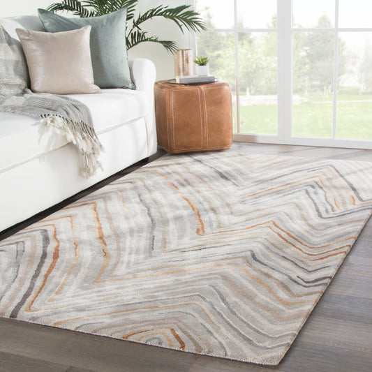 Sadie Rug by Jaipur Living in orange, gray. Made from 51% wool, 49% viscose in a unique style.