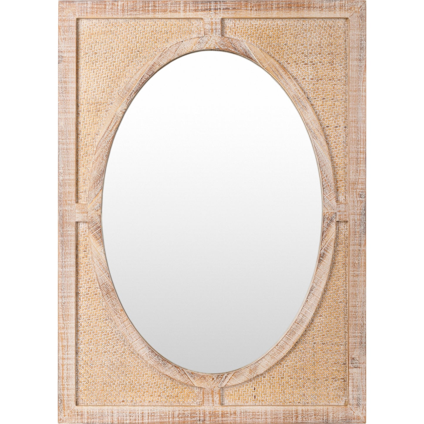 001 SI-1948545 | Primary Silo | Georgia Mirror - 32898 by Surya in brown and weathered. Made from frame: rattan, substrate: manufactured wood in a modern style.