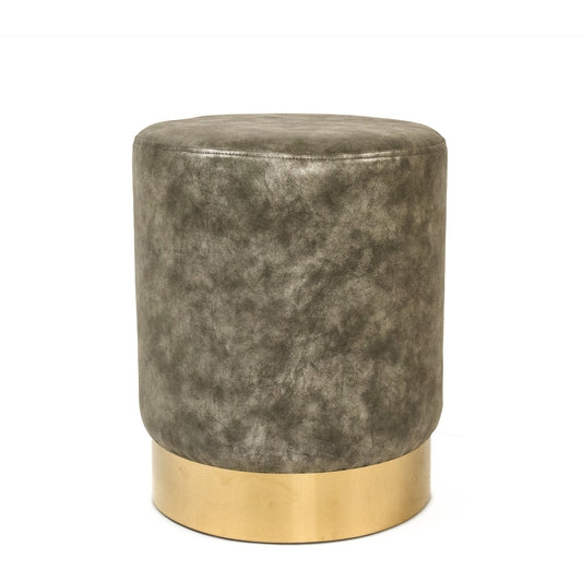 001 SR-900142 | Additional Silo | Distressed Grey Stool by Zentique in distressed grey and distressed grey pu. Made from distressed grey pu in a modern style.