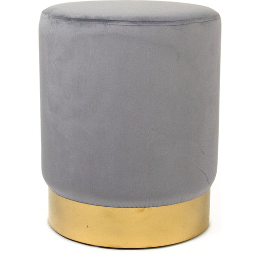Pale Blue Velvet Accent Stool by Zentique in pale blue and pale blue velvet. Made from pale blue velvet in a transitional style.