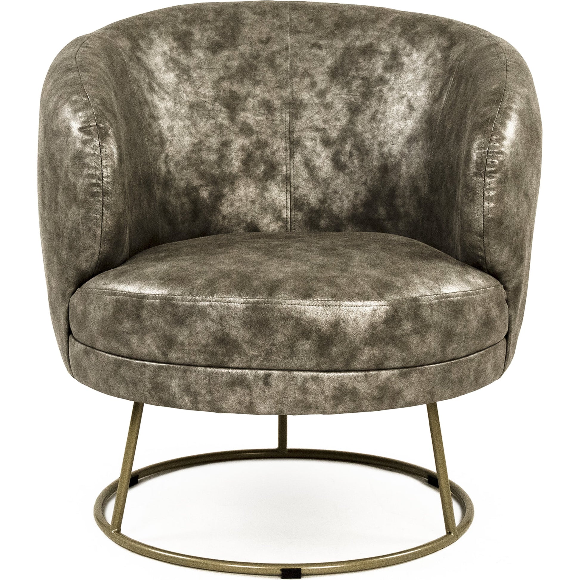 Distressed Grey Tub Chair by Zentique in distressed gray and distressed gray pu. Made from distressed grey pu in a modern style.