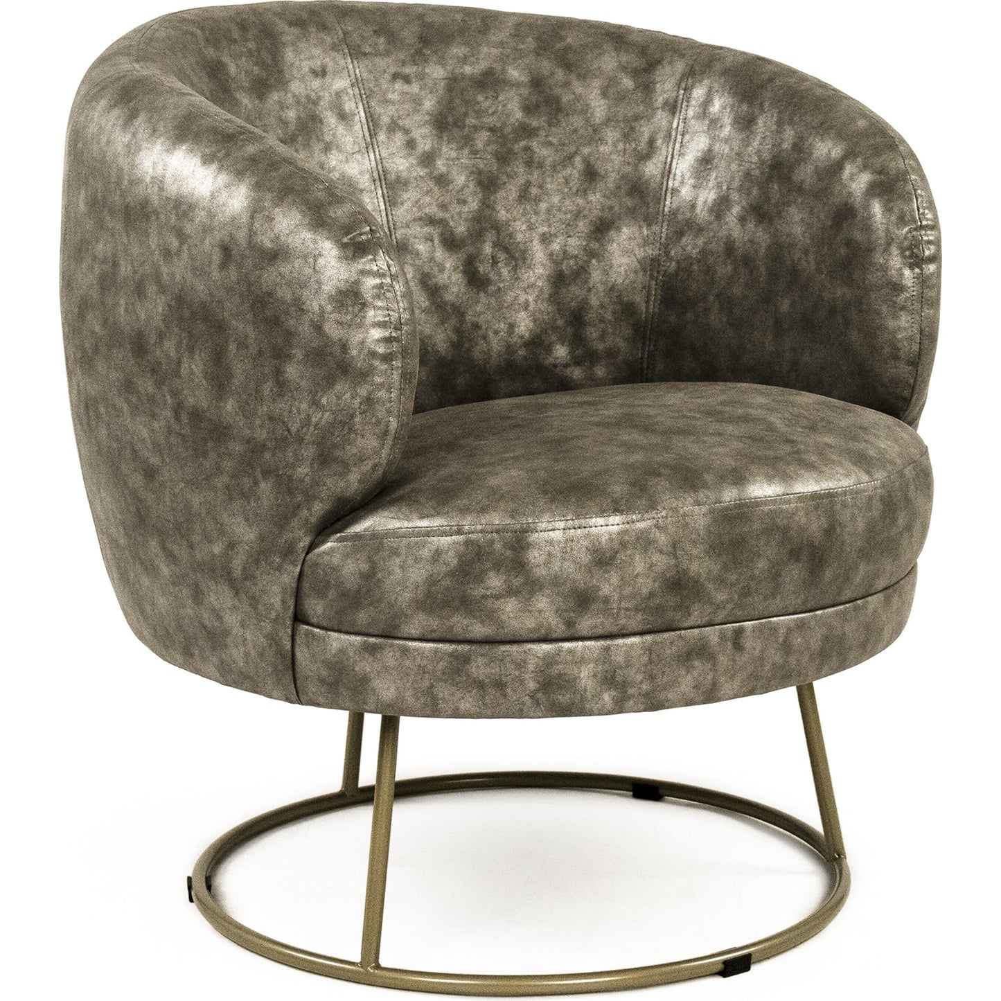 002 SR-900143 | Additional Silo | Distressed Grey Tub Chair by Zentique in distressed gray and distressed gray pu. Made from distressed grey pu in a modern style.