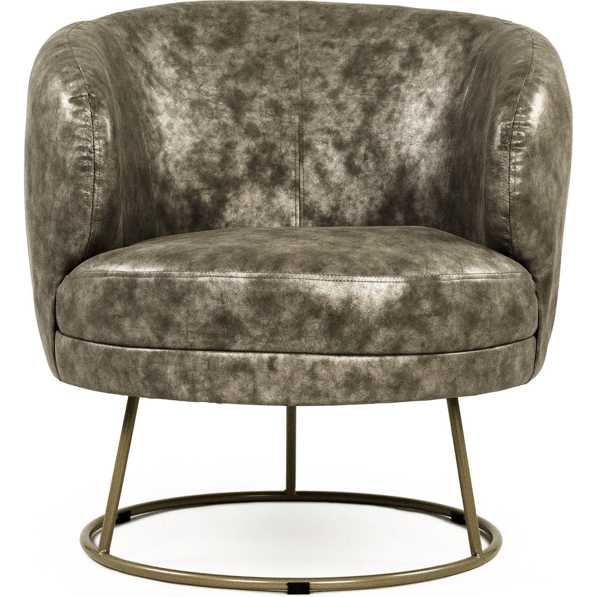 Distressed Grey Tub Chair by Zentique in distressed gray and distressed gray pu. Made from distressed grey pu in a modern style.