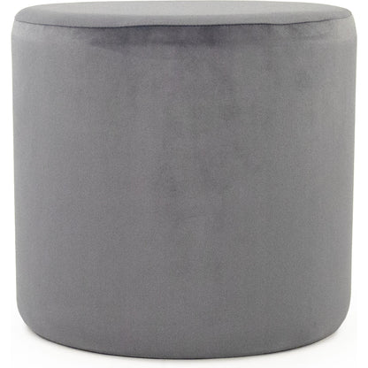 Pale Blue Velvet Stool by Zentique in pale blue velvet and pale blue velvet. Made from pale blue velvet in a modern style.