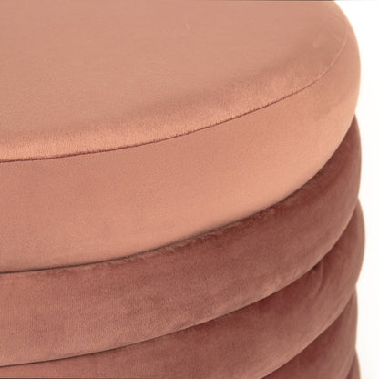 Mauve Rose Velvet Ottoman by Zentique in mauve rose velvet and mauve rose velvet. Made from mauve rose velvet in a transitional style.
