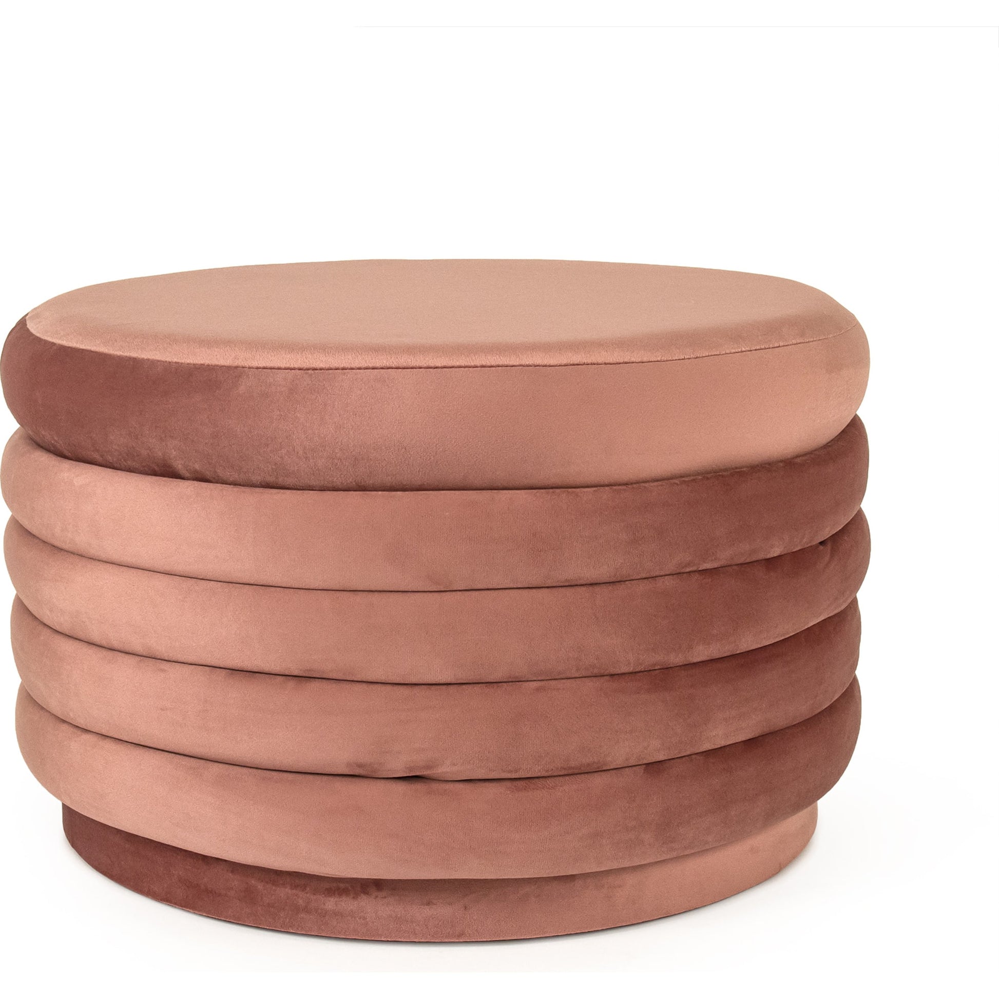 Mauve Rose Velvet Ottoman by Zentique in mauve rose velvet and mauve rose velvet. Made from mauve rose velvet in a transitional style.