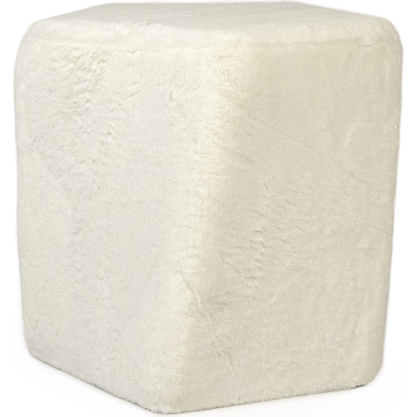 002 SR-900460 | Additional Silo | White Faux Fur Twisted Pentagon Stool by Zentique in white faux fur velvet and white faux fur velvet. Made from white faux fur velvet in a modern style.