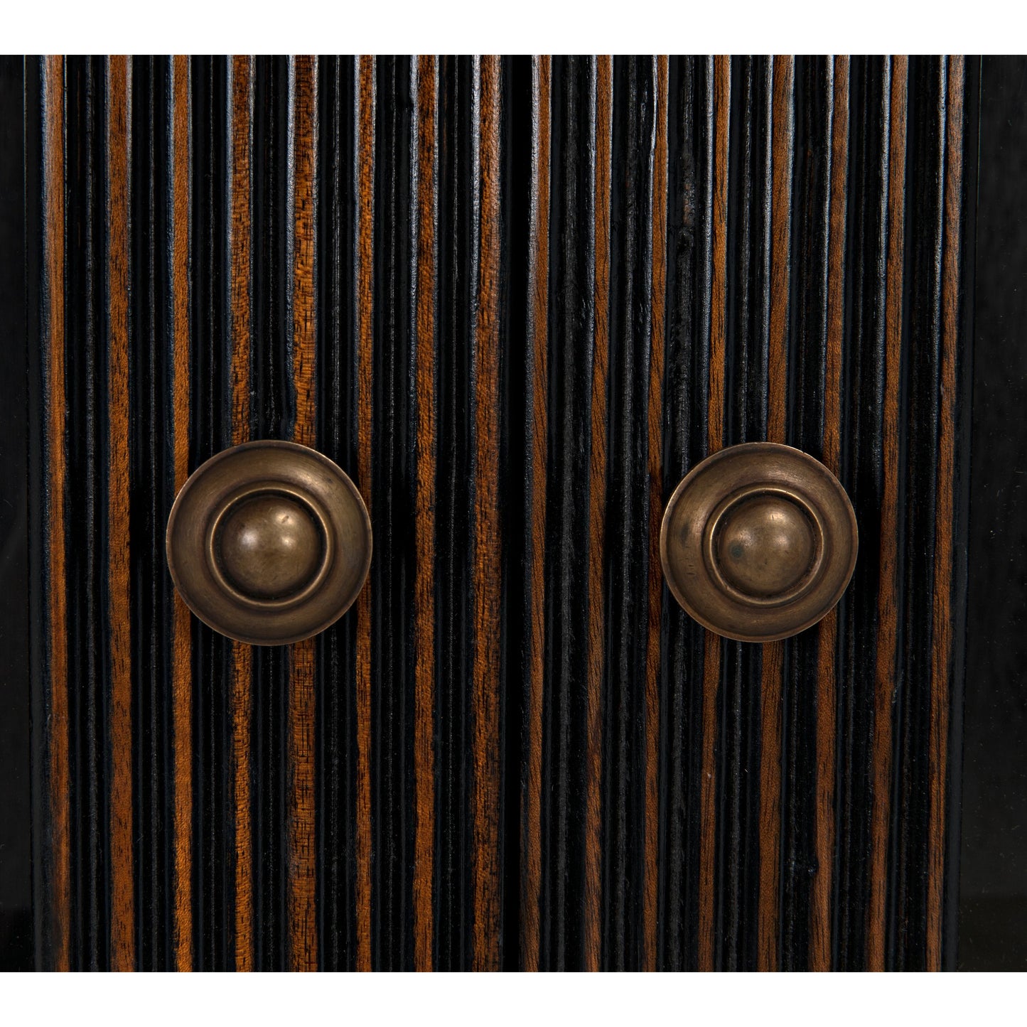 011 SI-1956961 | Closeup | Noho Hutch by Noir in hand rubbed black. Made from mahogany in a traditional style.