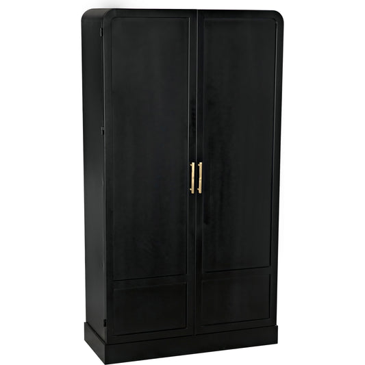 Tresor Hutch by Noir in matte black. Made from industrial steel in a modern style.