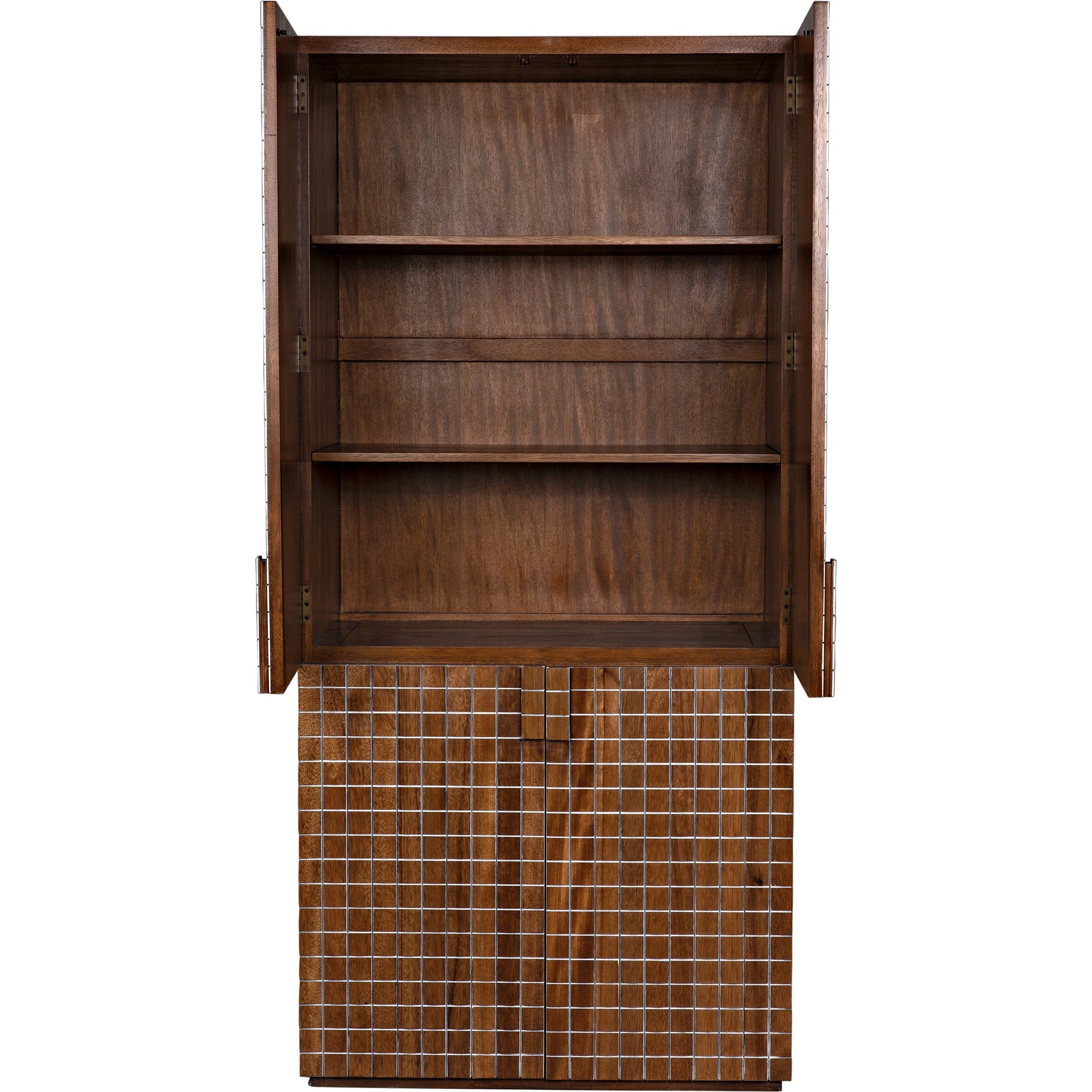 Clash Hutch by Noir in dark walnut. Made from walnut in a cottage & farmhouse style.