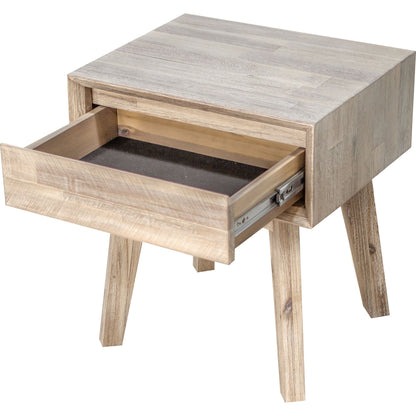 Gia 1 Drawer Nightstand by LH Imports. Made from acacia in a modern style.