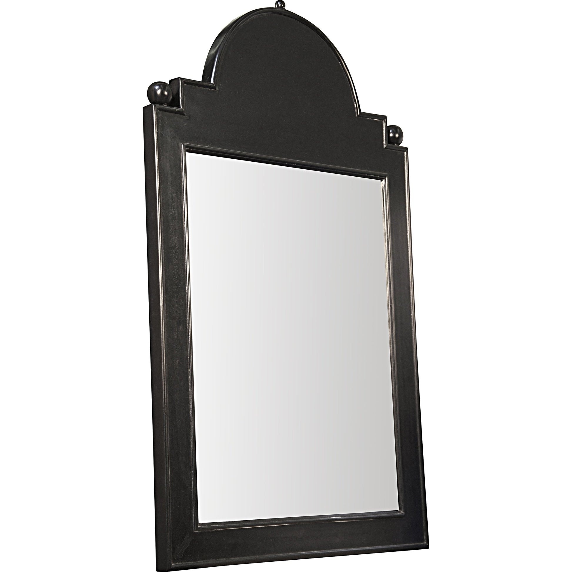 Jess Mirror by Noir in hand rubbed black. Made from mahogany in a transitional style.