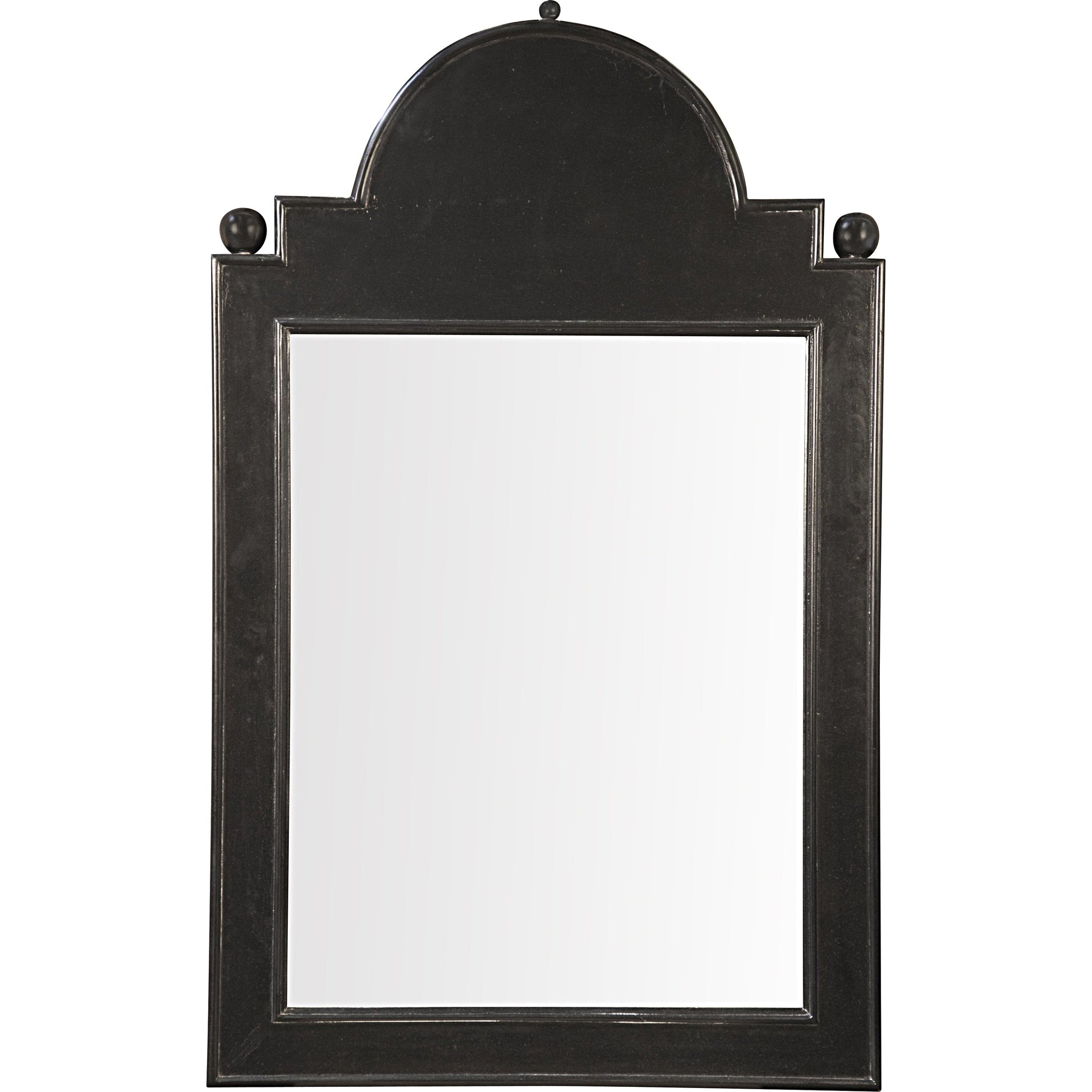 Jess Mirror by Noir in hand rubbed black. Made from mahogany in a transitional style.