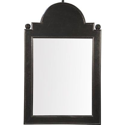Jess Mirror by Noir in hand rubbed black. Made from mahogany in a transitional style.