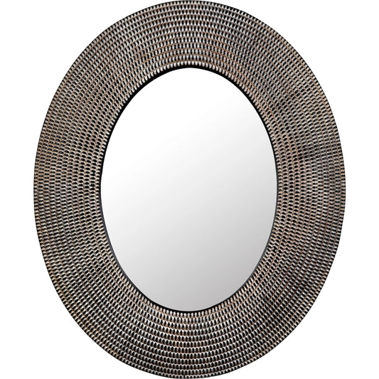 Coco Mirror by Noir in ebony walnut and white. Made from walnut and mirror in a cottage & farmhouse style.