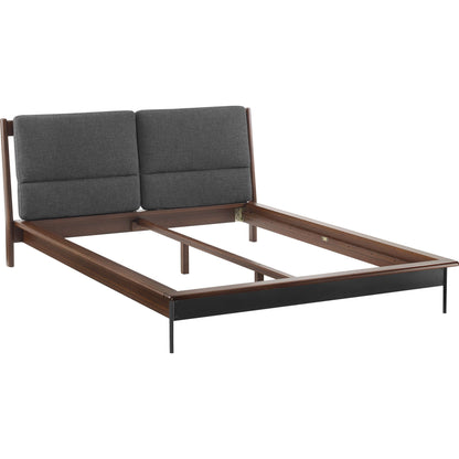Park Avenue Fabric Platform Bed by Greenington in ruby. Made from solid moso bamboo in a modern style.