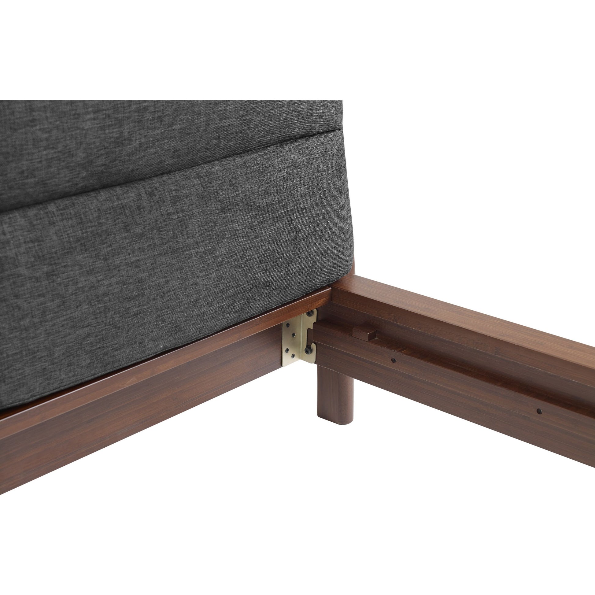 Park Avenue Fabric Platform Bed by Greenington in ruby. Made from solid moso bamboo in a modern style.