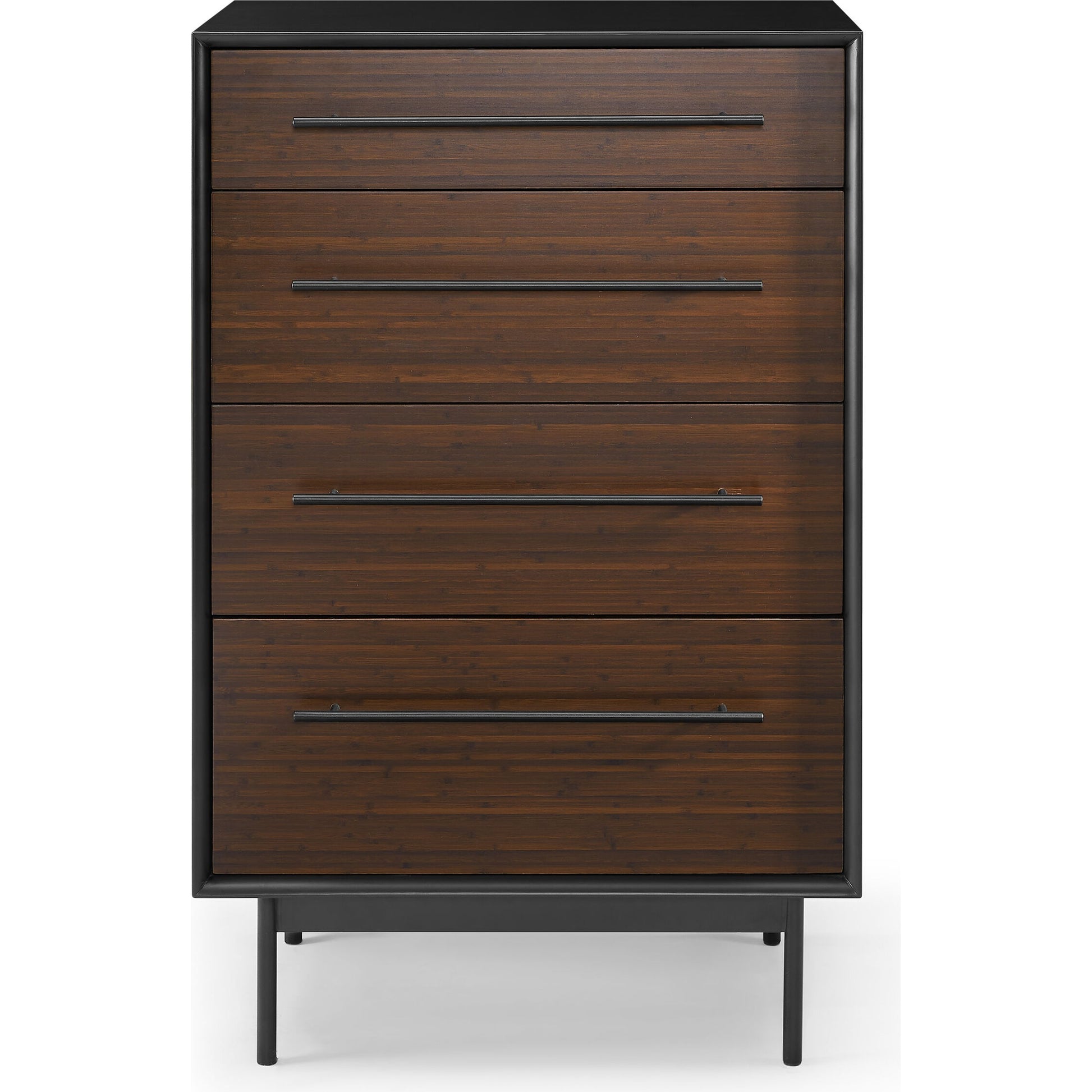 Park Avenue 4 Drawer High Chest by Greenington in ruby. Made from solid moso bamboo in a modern style.