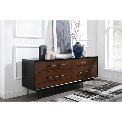 Park Avenue 4 Drawer Double Dresser by Greenington in ruby. Made from solid moso bamboo in a modern style.