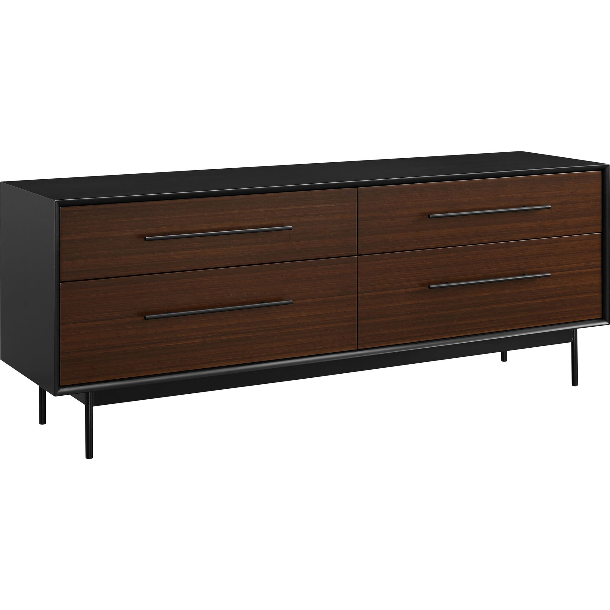 Park Avenue 4 Drawer Double Dresser by Greenington in ruby. Made from solid moso bamboo in a modern style.
