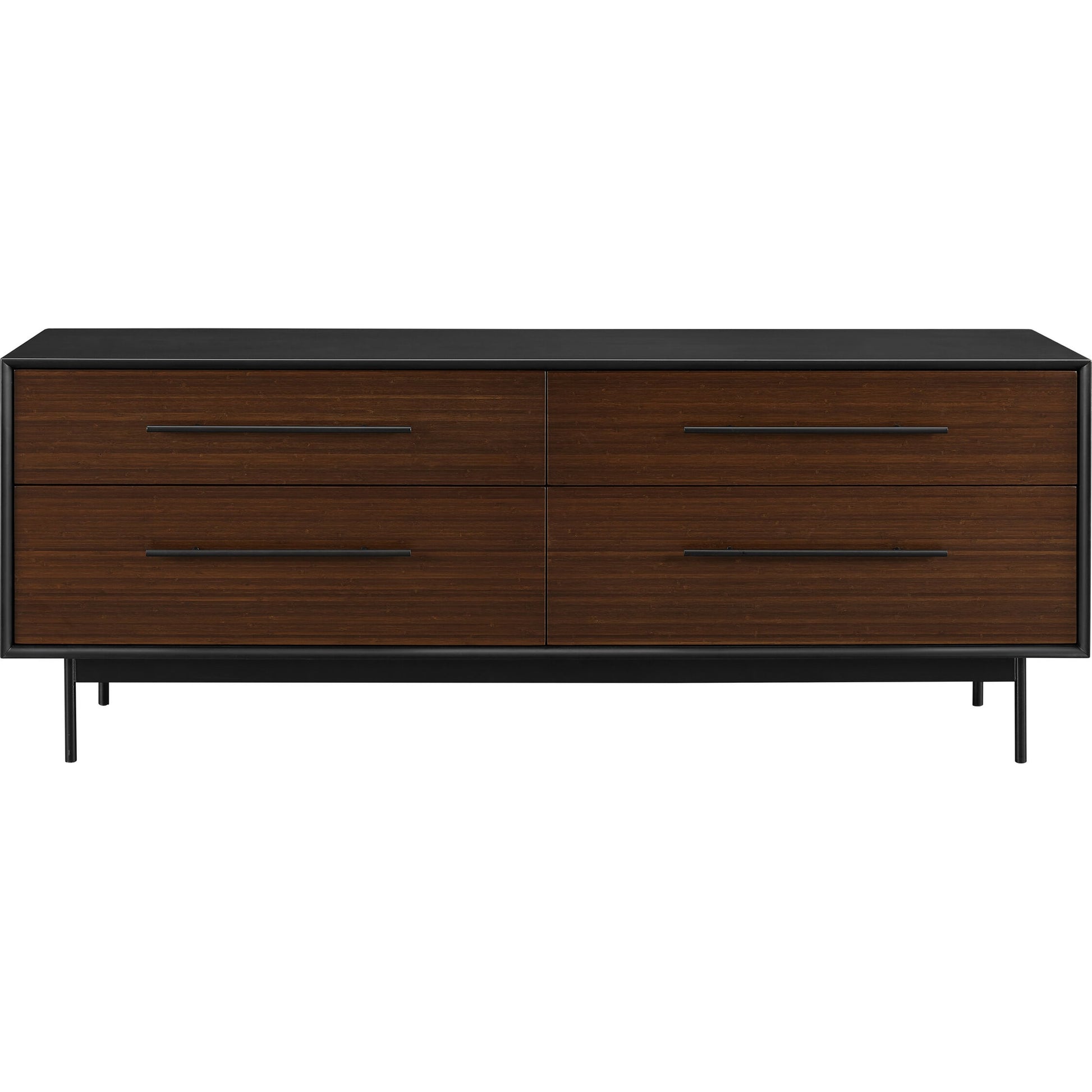 Park Avenue 4 Drawer Double Dresser by Greenington in ruby. Made from solid moso bamboo in a modern style.