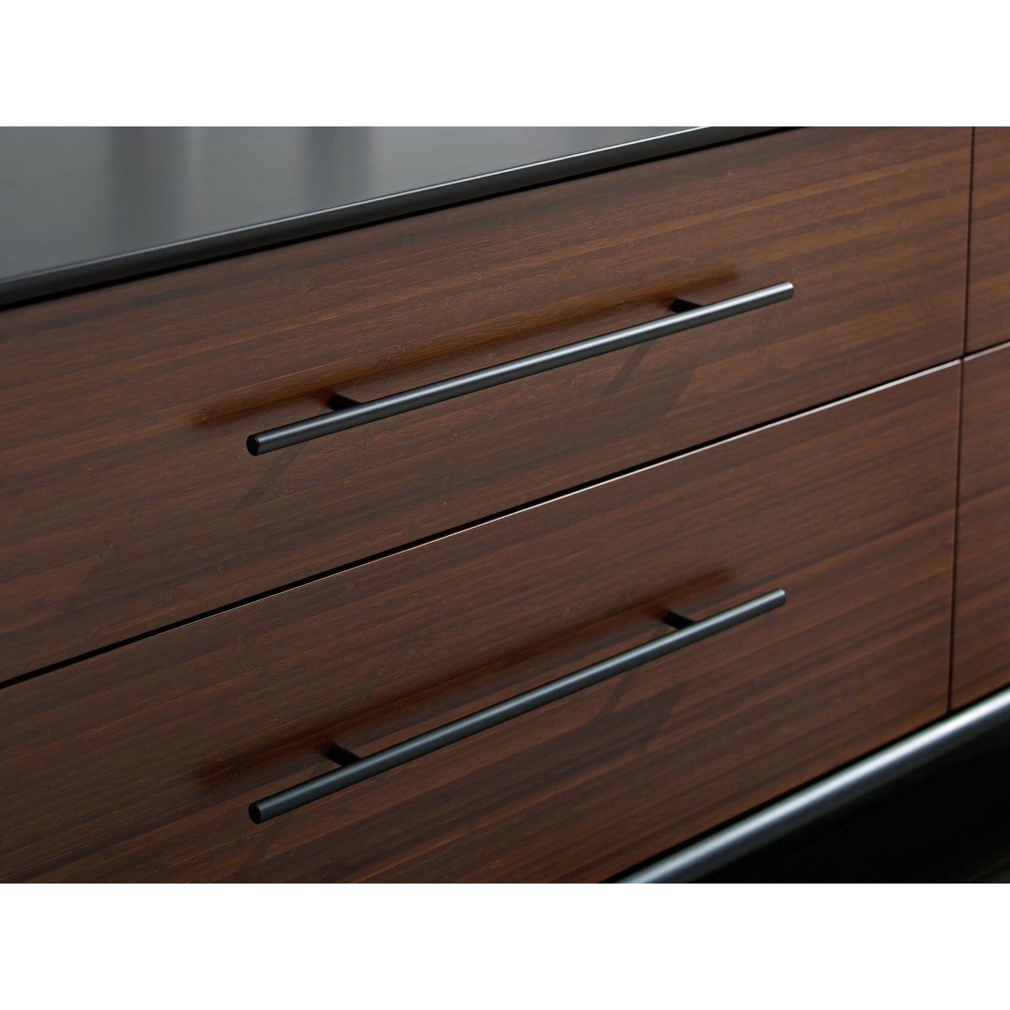004 SR-851324 | Closeup | Park Avenue 4 Drawer Double Dresser by Greenington in ruby. Made from solid moso bamboo in a modern style.