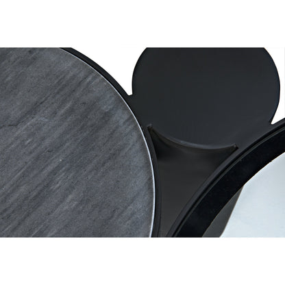 Trypo Coffee Table by Noir in matte black. Made from metal, glass, marble in a modern style.