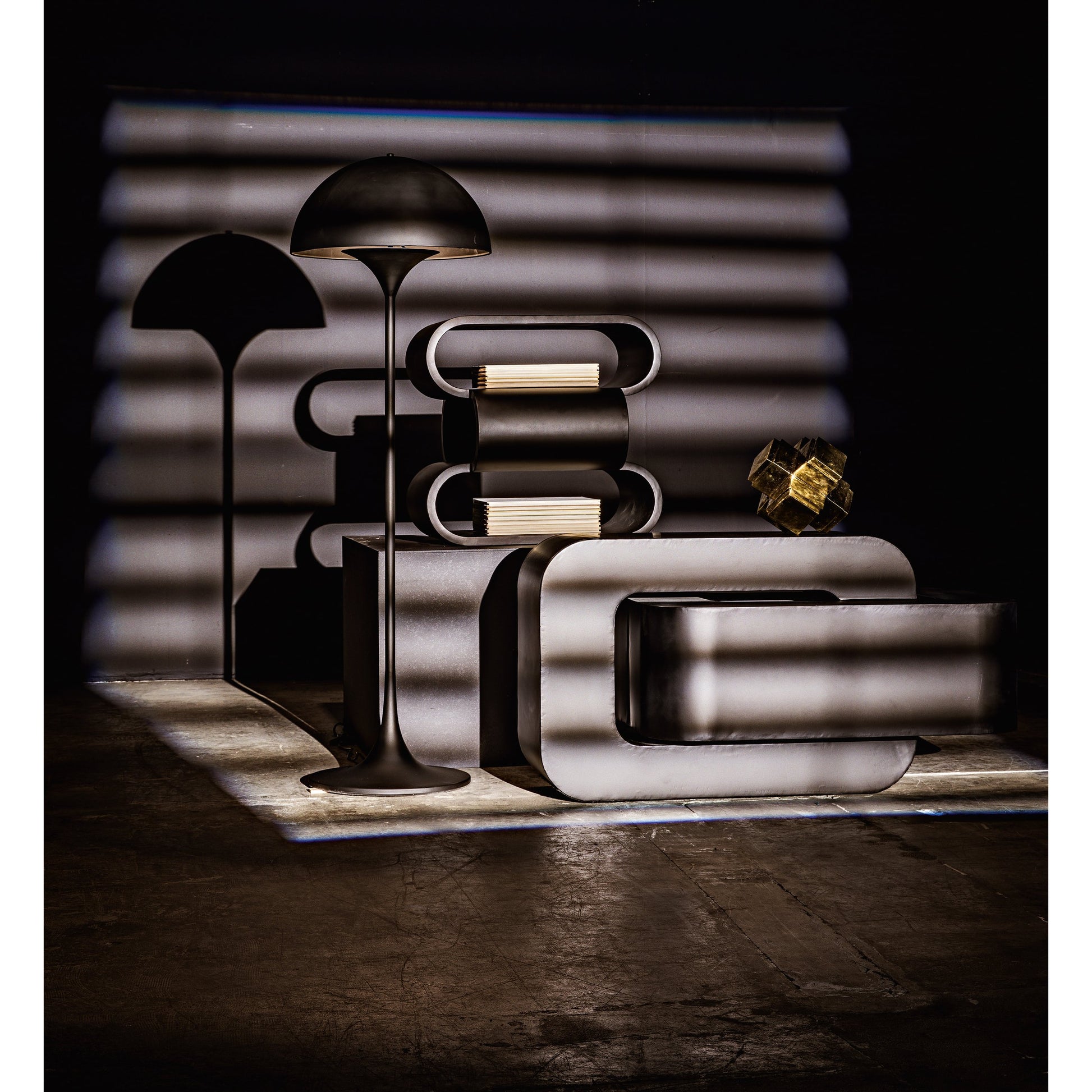 Nodum Accent Table by Noir in black metal. Made from metal in a modern style.