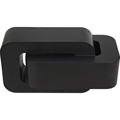 Nodum Accent Table by Noir in black metal. Made from metal in a modern style.