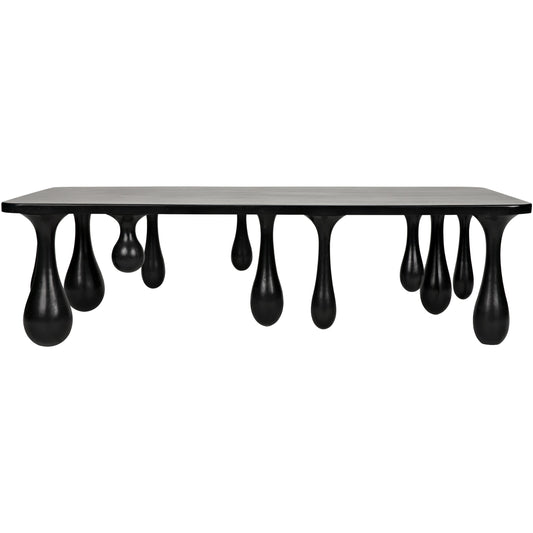Drop Coffee Table by Noir in hand rubbed black. Made from mahogany in a modern style.
